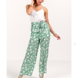 Alya Woman’s Floral Jumpsuit with Belt and ‎ Spaghetti Straps | Size M